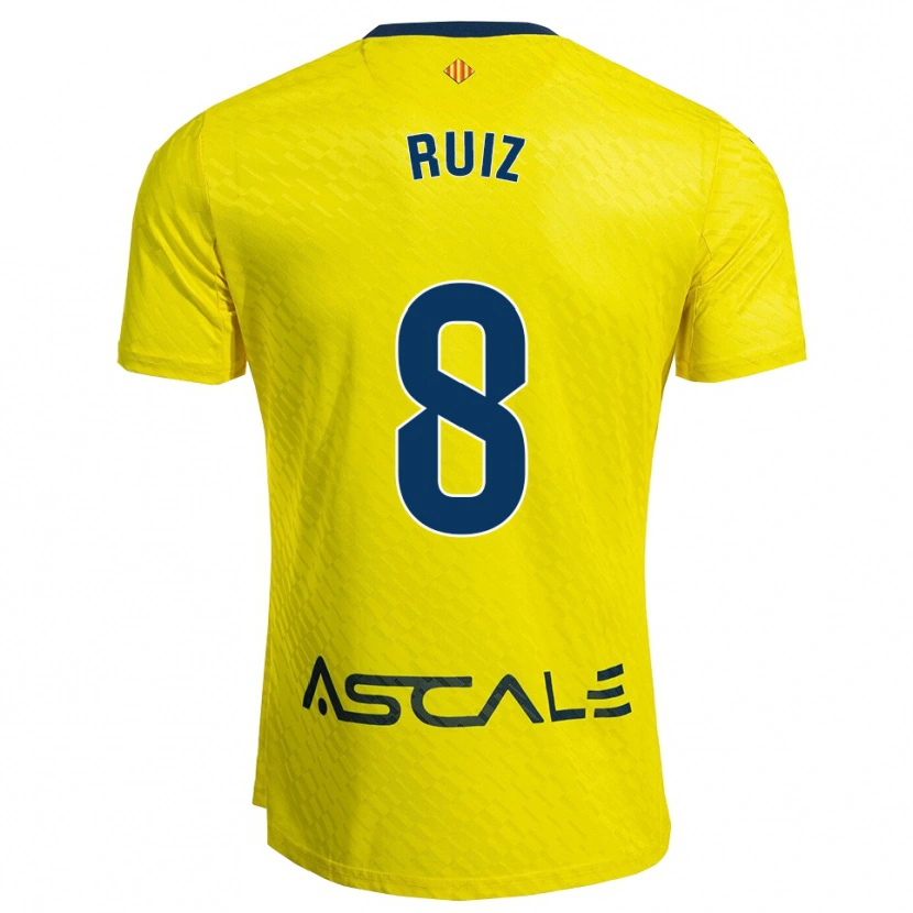 Danxen Män Adri Ruiz #8 Gul Marinblå Hemmatröja Matchtröjor 2025/26 Tröjor T-Tröja