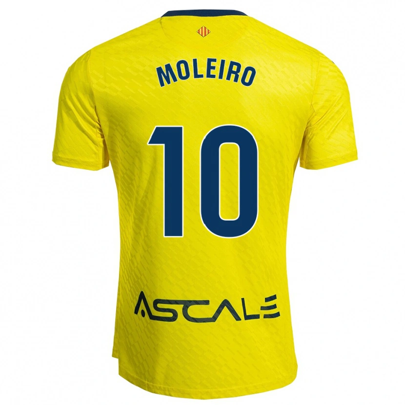 Danxen Män Alberto Moleiro #10 Gul Marinblå Hemmatröja Matchtröjor 2025/26 Tröjor T-Tröja