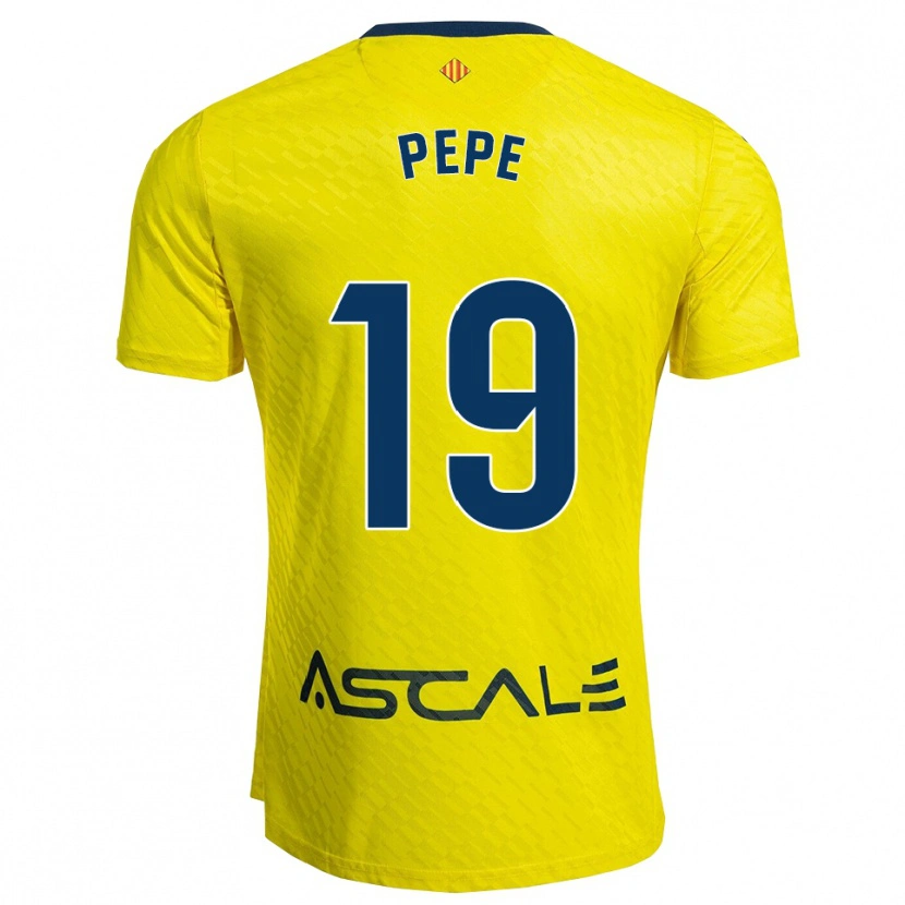 Danxen Män Nicolas Pépé #19 Gul Marinblå Hemmatröja Matchtröjor 2025/26 Tröjor T-Tröja