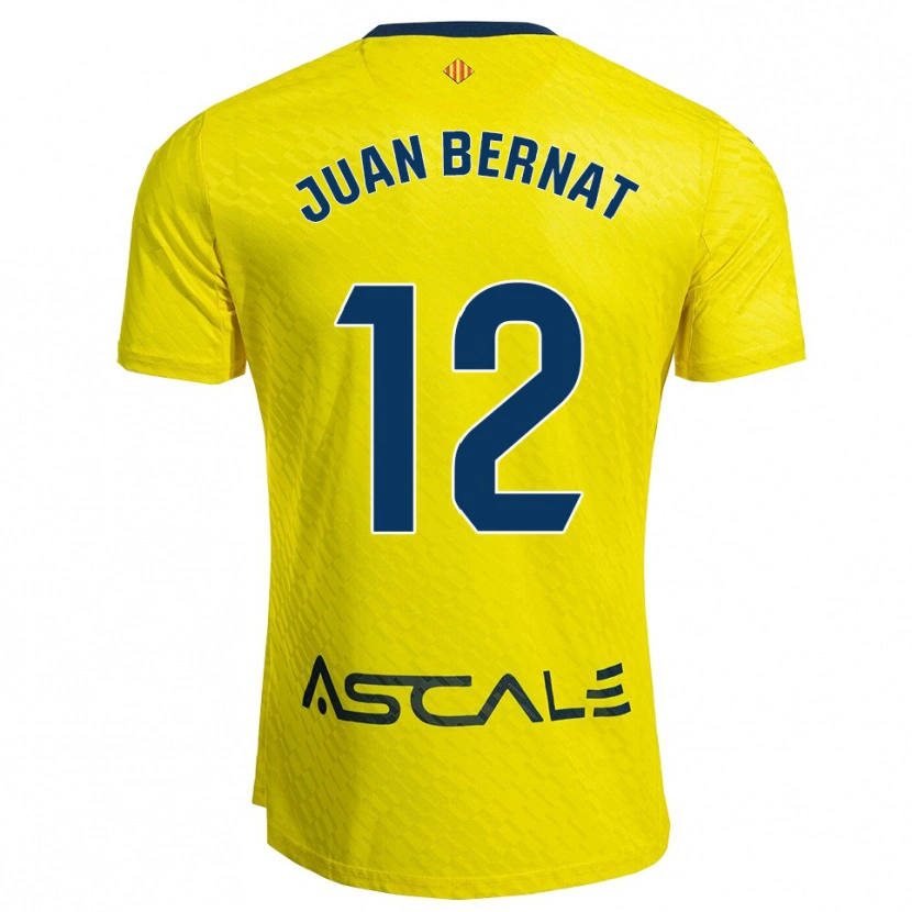 Danxen Män Juan Bernat #12 Gul Marinblå Hemmatröja Matchtröjor 2025/26 Tröjor T-Tröja