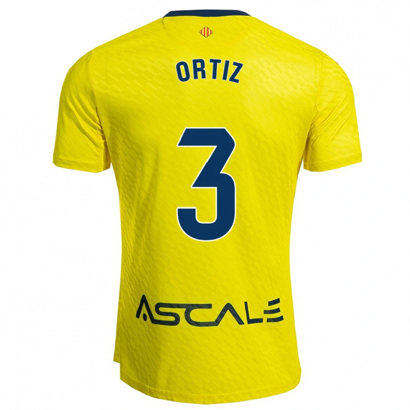 Danxen Män Eneko Ortiz #3 Gul Marinblå Hemmatröja Matchtröjor 2025/26 Tröjor T-Tröja