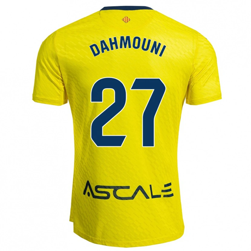 Danxen Män Moha Dahmouni #27 Gul Marinblå Hemmatröja Matchtröjor 2025/26 Tröjor T-Tröja