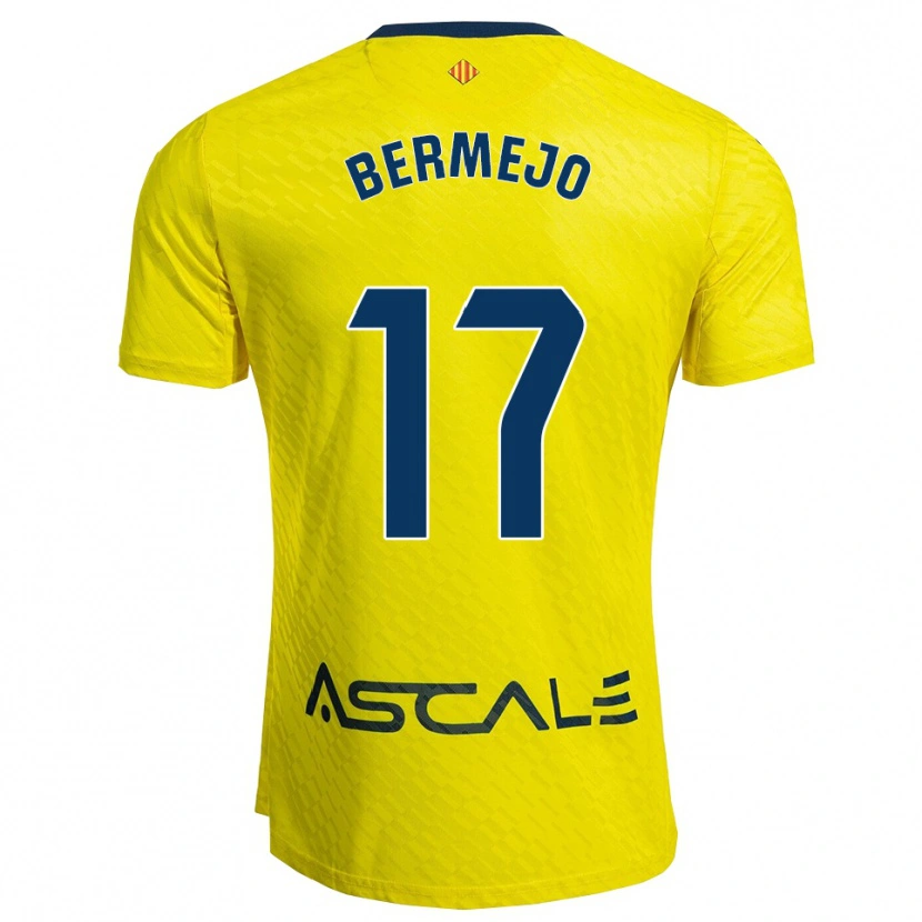 Danxen Män Celso Bermejo #17 Gul Marinblå Hemmatröja Matchtröjor 2025/26 Tröjor T-Tröja
