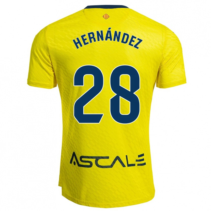 Danxen Män Gerard Hernández #28 Gul Marinblå Hemmatröja Matchtröjor 2025/26 Tröjor T-Tröja