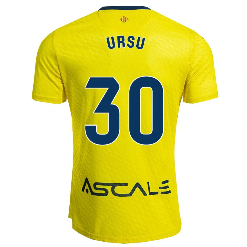 Danxen Män Eduard Ursu #30 Gul Marinblå Hemmatröja Matchtröjor 2025/26 Tröjor T-Tröja