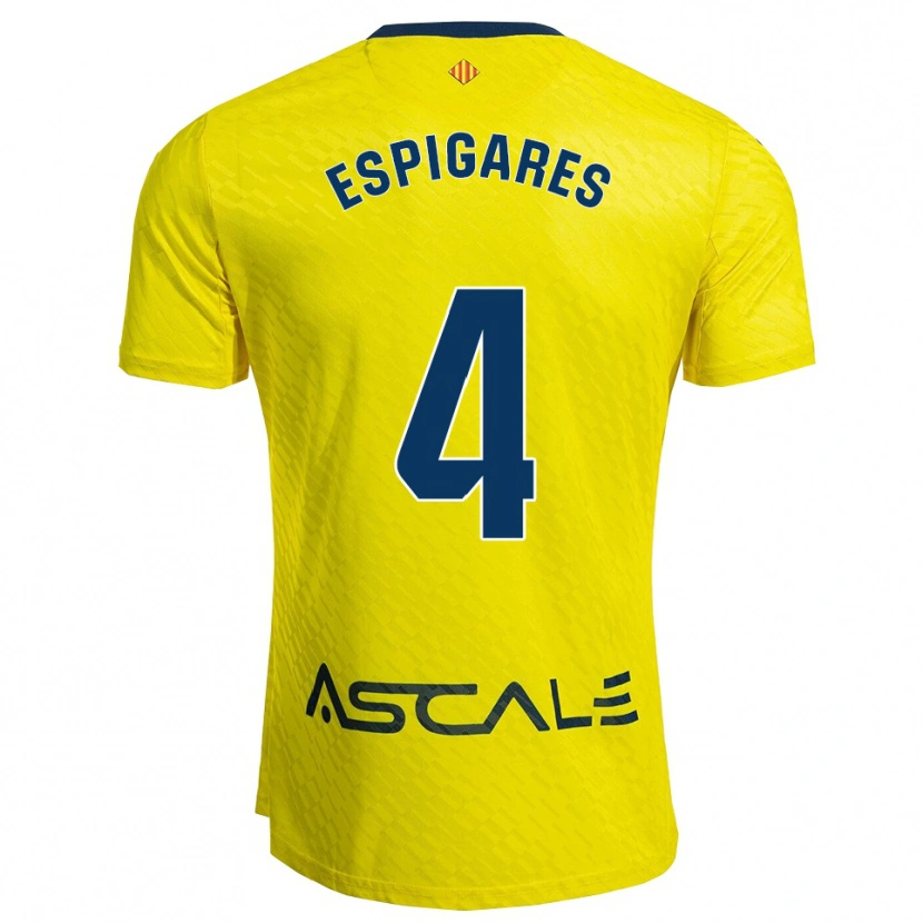 Danxen Män Antonio Espigares #4 Gul Marinblå Hemmatröja Matchtröjor 2025/26 Tröjor T-Tröja