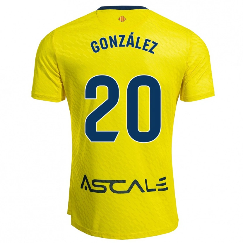 Danxen Män Marcos González #20 Gul Marinblå Hemmatröja Matchtröjor 2025/26 Tröjor T-Tröja