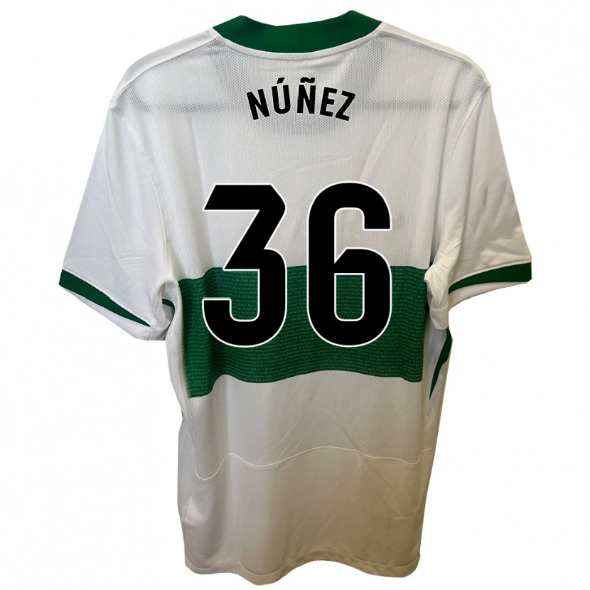 Danxen Män Rafa Núñez #36 Vit Grön Hemmatröja Matchtröjor 2025/26 Tröjor T-Tröja