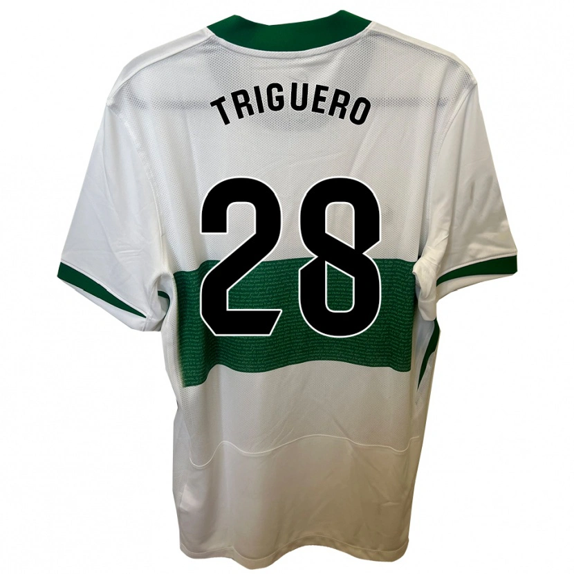 Danxen Män Dani Triguero #28 Vit Grön Hemmatröja Matchtröjor 2025/26 Tröjor T-Tröja