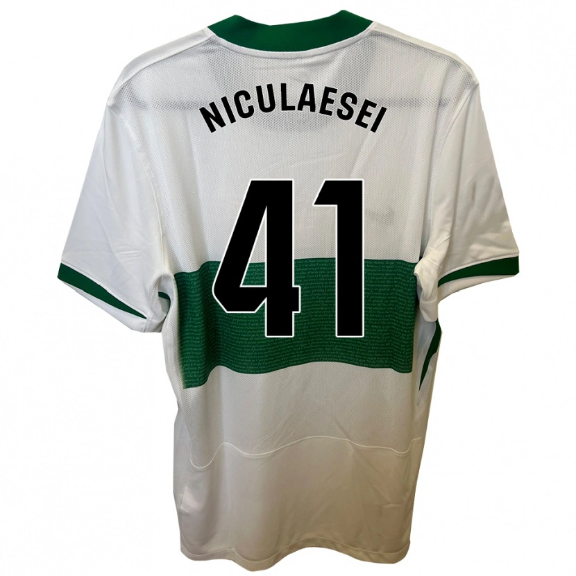 Danxen Män Albert Niculăesei #41 Vit Grön Hemmatröja Matchtröjor 2025/26 Tröjor T-Tröja