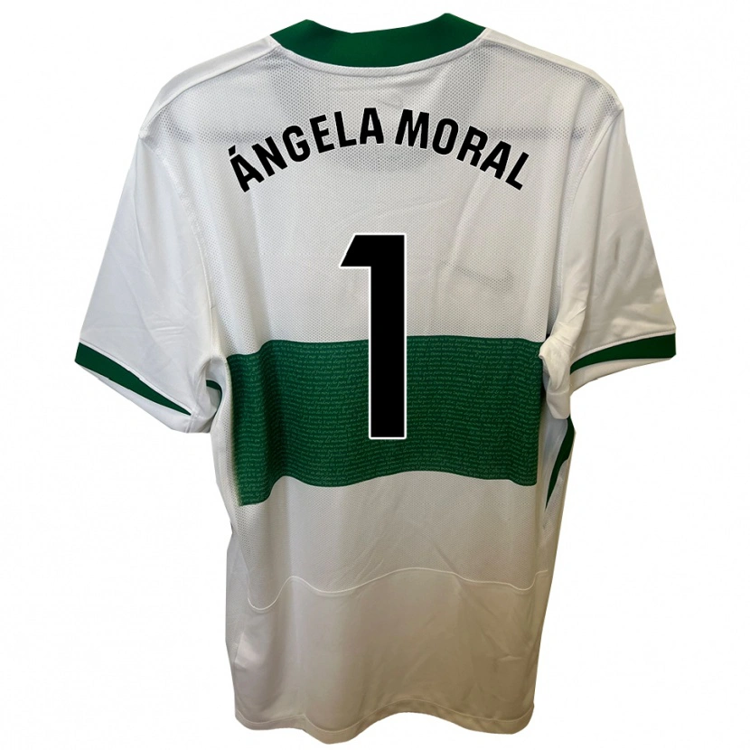 Danxen Män Ángela Moral Ferrer #1 Vit Grön Hemmatröja Matchtröjor 2025/26 Tröjor T-Tröja