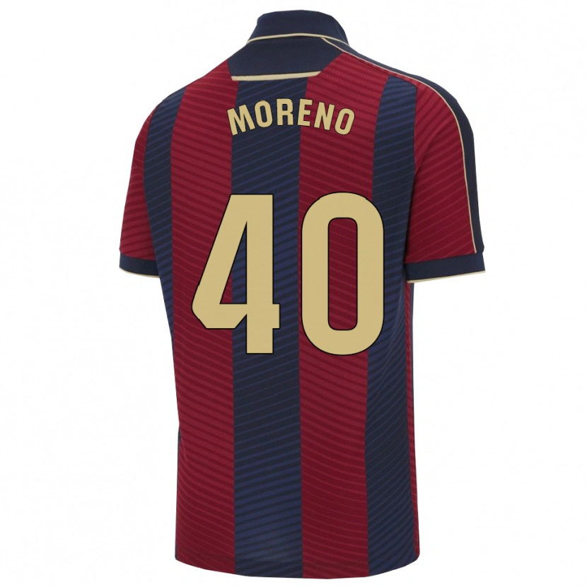 Danxen Män Matías Moreno #40 Röd Marinblå Hemmatröja Matchtröjor 2025/26 Tröjor T-Tröja
