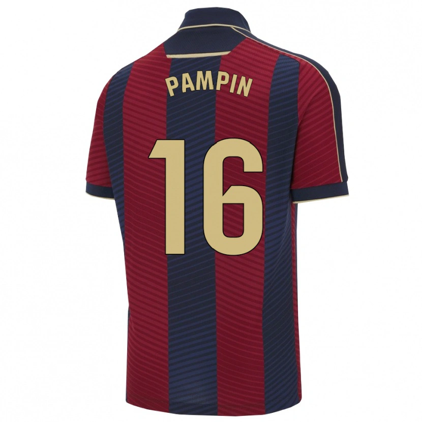 Danxen Män Diego Pampín #16 Röd Marinblå Hemmatröja Matchtröjor 2025/26 Tröjor T-Tröja