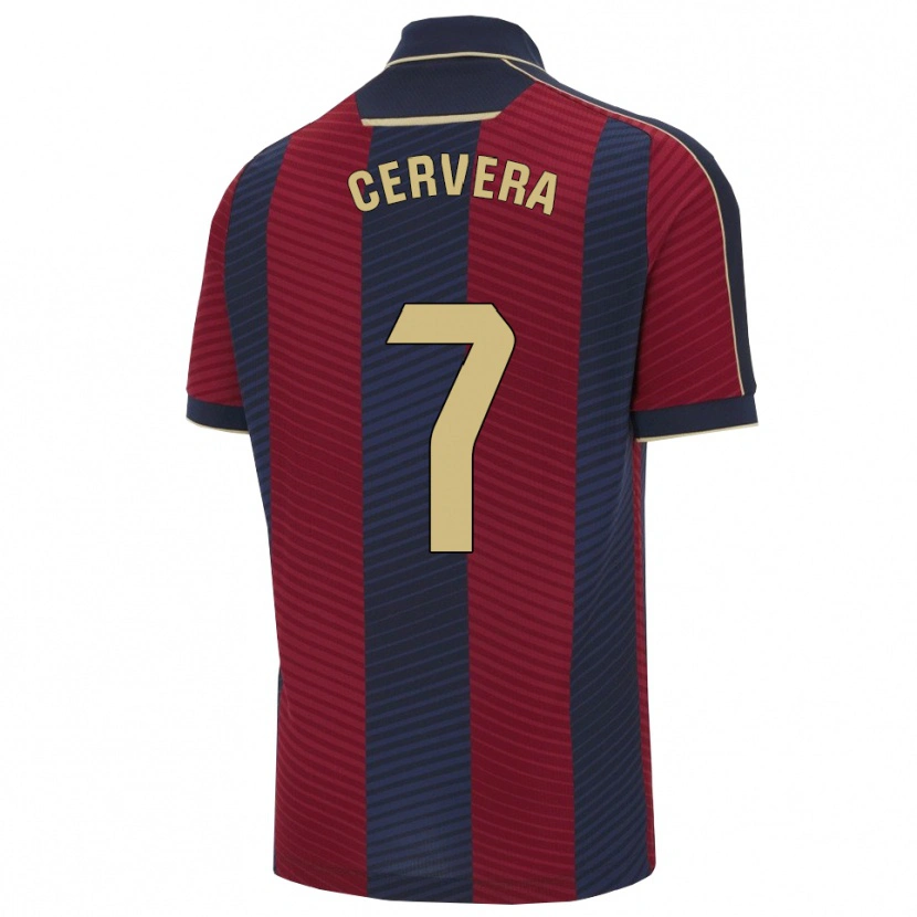 Danxen Män Dani Cervera #7 Röd Marinblå Hemmatröja Matchtröjor 2025/26 Tröjor T-Tröja