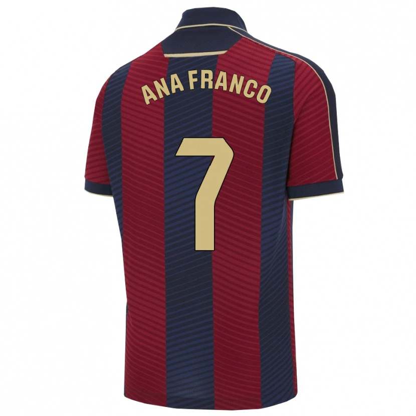 Danxen Män Ana Franco #7 Röd Marinblå Hemmatröja Matchtröjor 2025/26 Tröjor T-Tröja