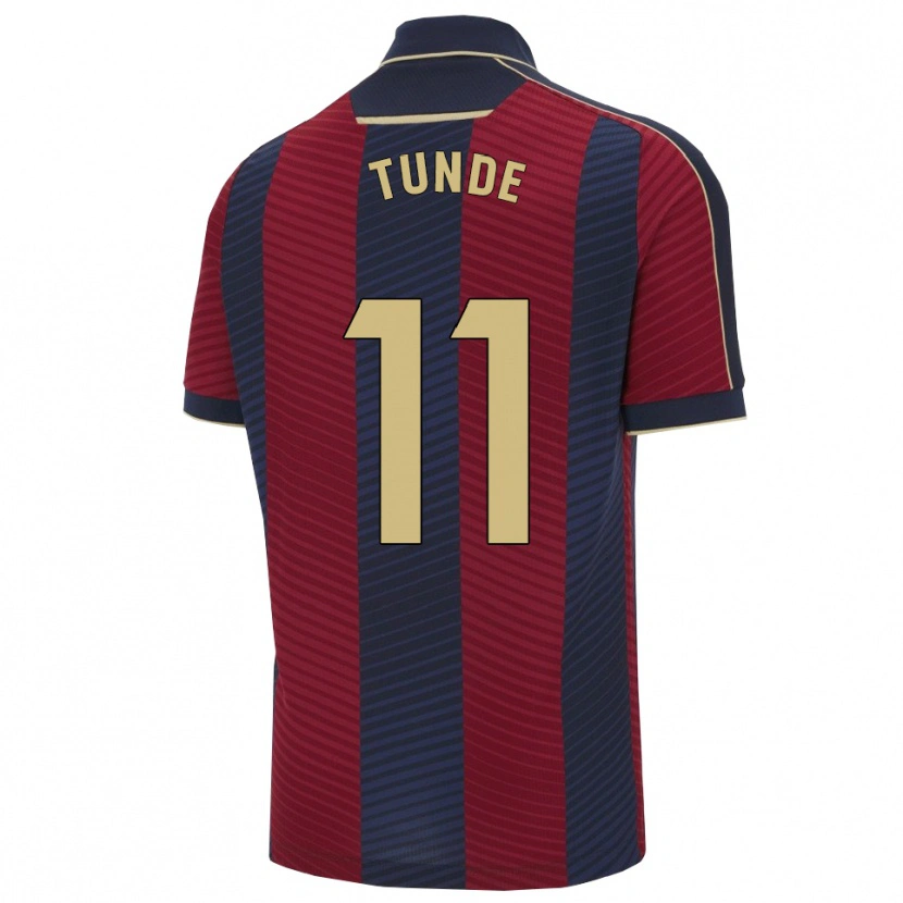 Danxen Män Kareem Tunde #11 Röd Marinblå Hemmatröja Matchtröjor 2025/26 Tröjor T-Tröja