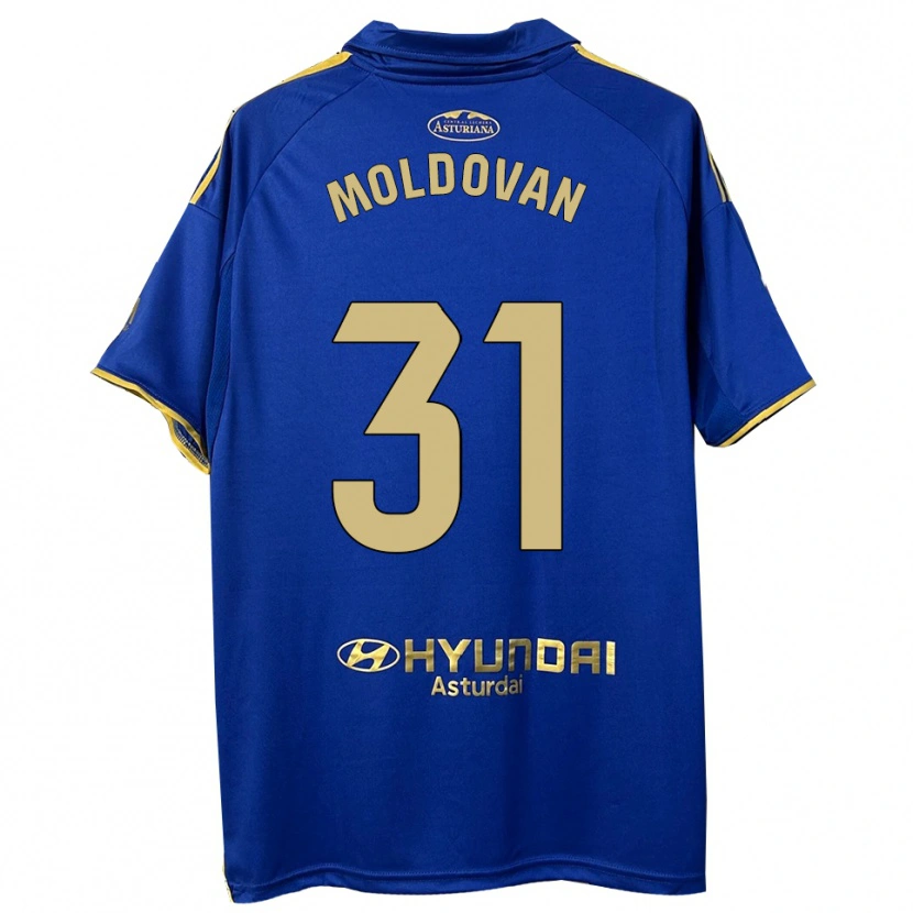 Danxen Män Horațiu Moldovan #31 Blå Guld Hemmatröja Matchtröjor 2025/26 Tröjor T-Tröja