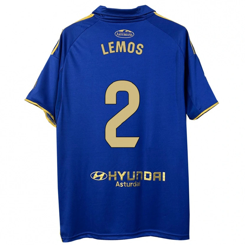 Danxen Män Álvaro Lemos #2 Blå Guld Hemmatröja Matchtröjor 2025/26 Tröjor T-Tröja