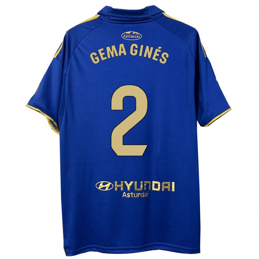 Danxen Män Gema Ginés #2 Blå Guld Hemmatröja Matchtröjor 2025/26 Tröjor T-Tröja