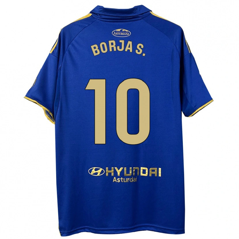 Danxen Män Borja Sánchez #10 Blå Guld Hemmatröja Matchtröjor 2025/26 Tröjor T-Tröja