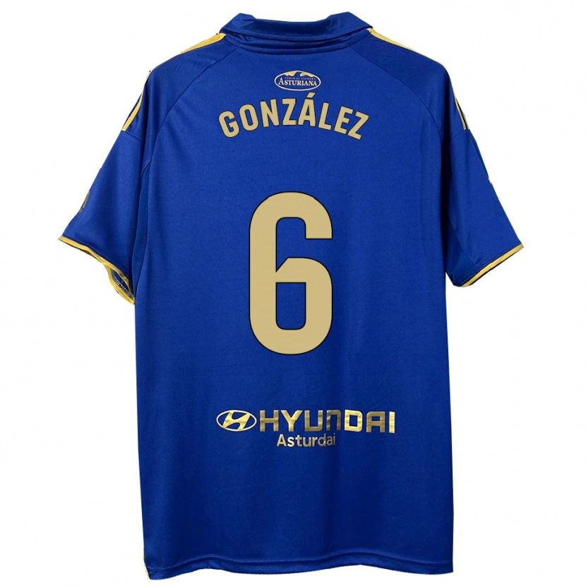 Danxen Män Yayo González #6 Blå Guld Hemmatröja Matchtröjor 2025/26 Tröjor T-Tröja