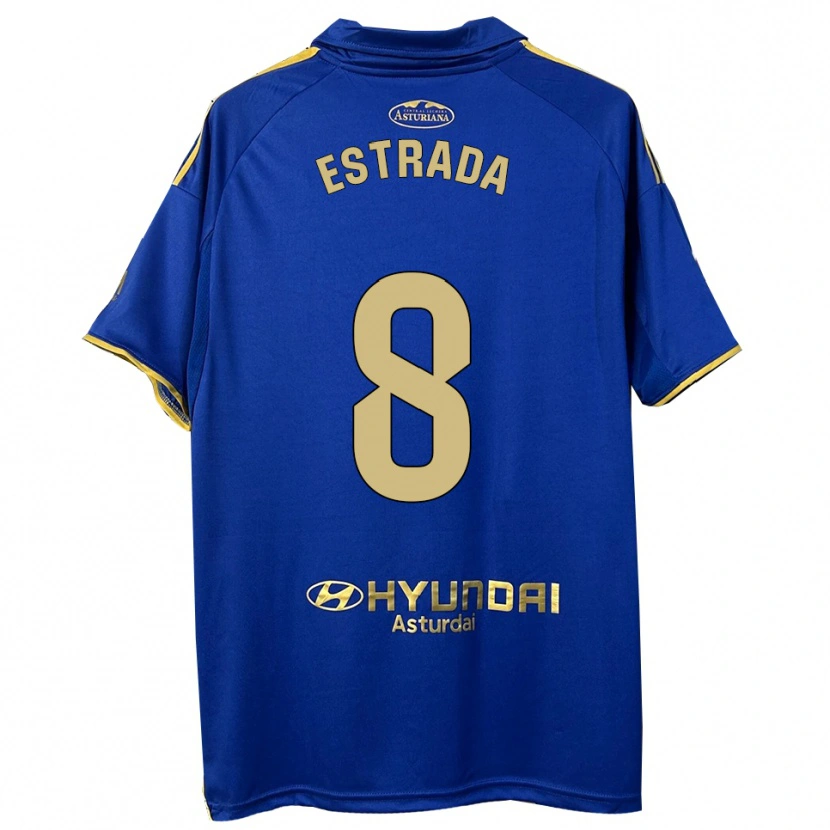 Danxen Män Nacho Estrada #8 Blå Guld Hemmatröja Matchtröjor 2025/26 Tröjor T-Tröja