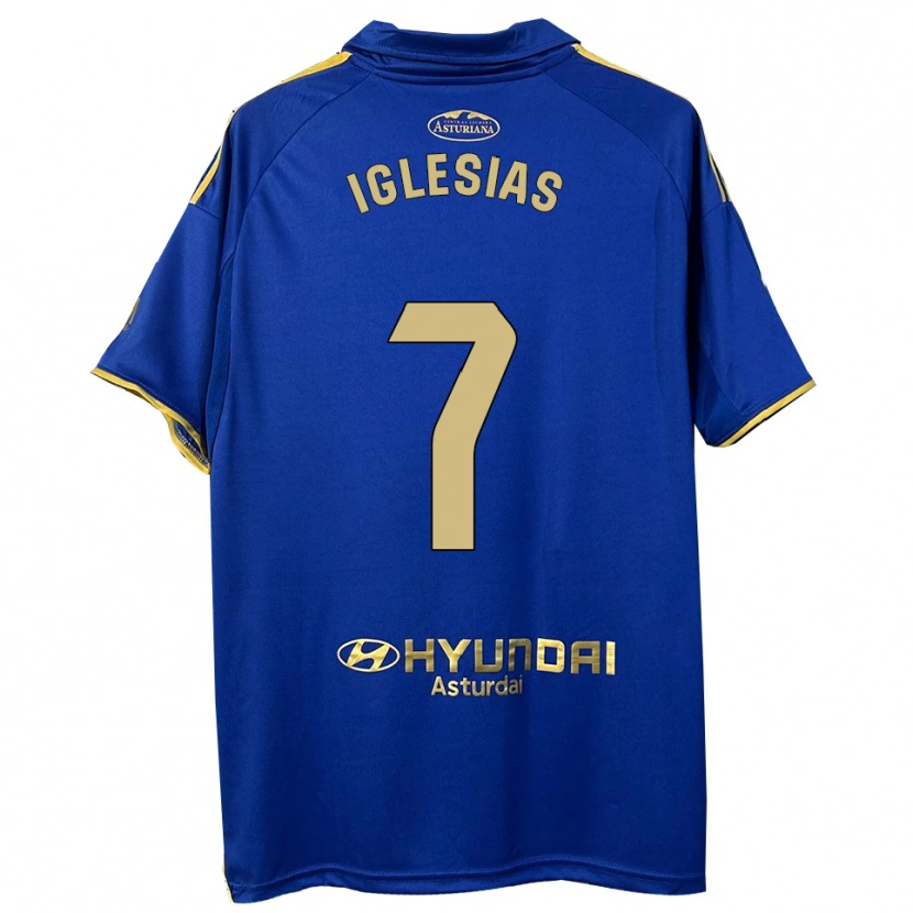 Danxen Män María Iglesias Orviz #7 Blå Guld Hemmatröja Matchtröjor 2025/26 Tröjor T-Tröja