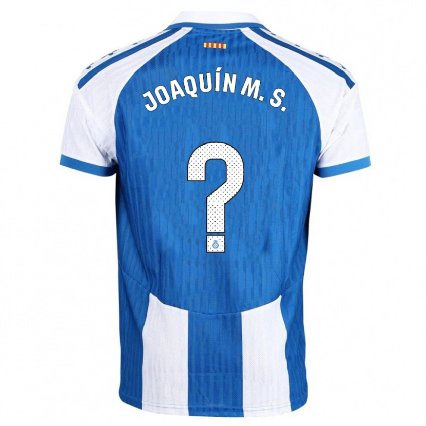 Danxen Män Joaquín Manuel Sánchez #0 Blå Vit Hemmatröja Matchtröjor 2025/26 Tröjor T-Tröja