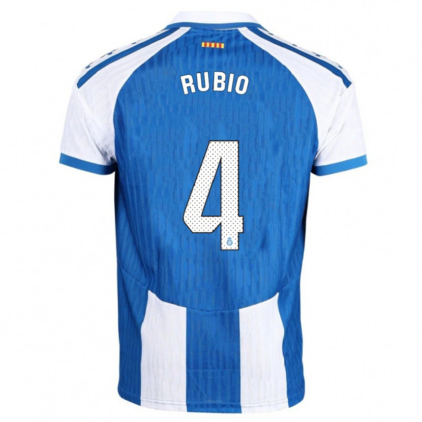 Danxen Män Miguel Rubio #4 Blå Vit Hemmatröja Matchtröjor 2025/26 Tröjor T-Tröja