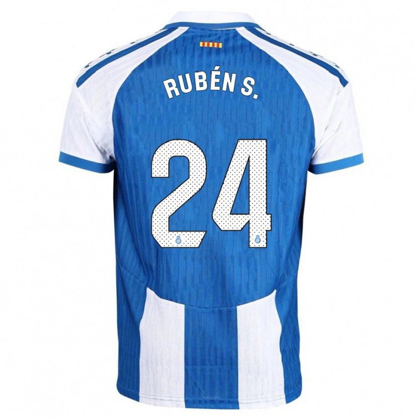 Danxen Män Rubén Sánchez #24 Blå Vit Hemmatröja Matchtröjor 2025/26 Tröjor T-Tröja