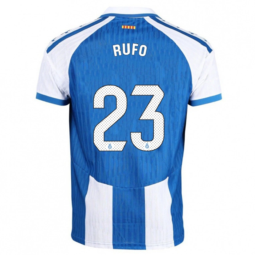 Danxen Män Xavi Rufo #23 Blå Vit Hemmatröja Matchtröjor 2025/26 Tröjor T-Tröja