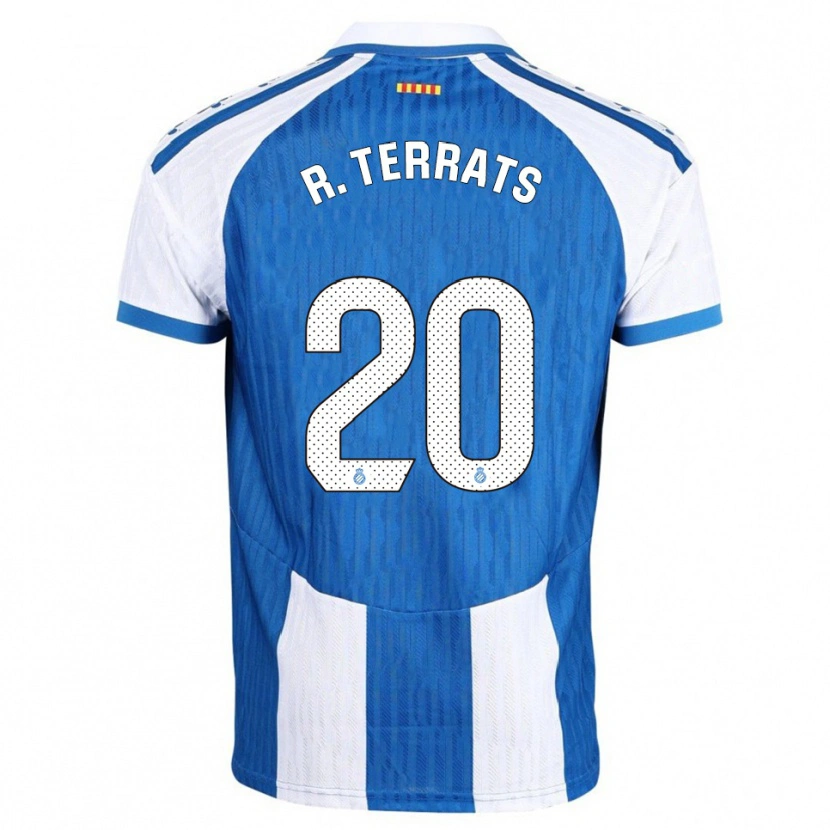 Danxen Män Ramón Terrats #20 Blå Vit Hemmatröja Matchtröjor 2025/26 Tröjor T-Tröja