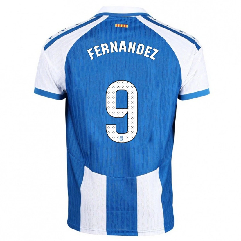 Danxen Män Roberto Fernández #9 Blå Vit Hemmatröja Matchtröjor 2025/26 Tröjor T-Tröja
