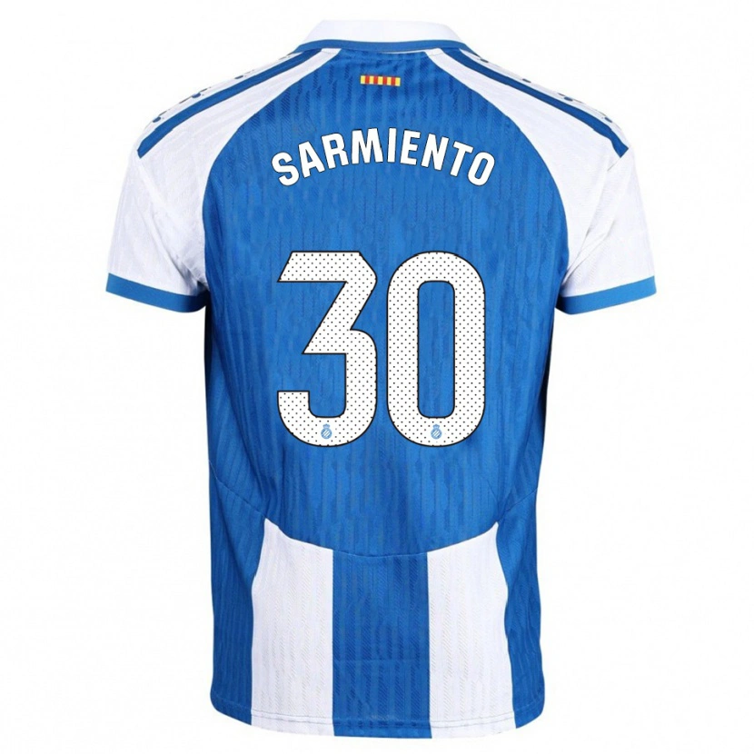 Danxen Män Izan Sarmiento #30 Blå Vit Hemmatröja Matchtröjor 2025/26 Tröjor T-Tröja