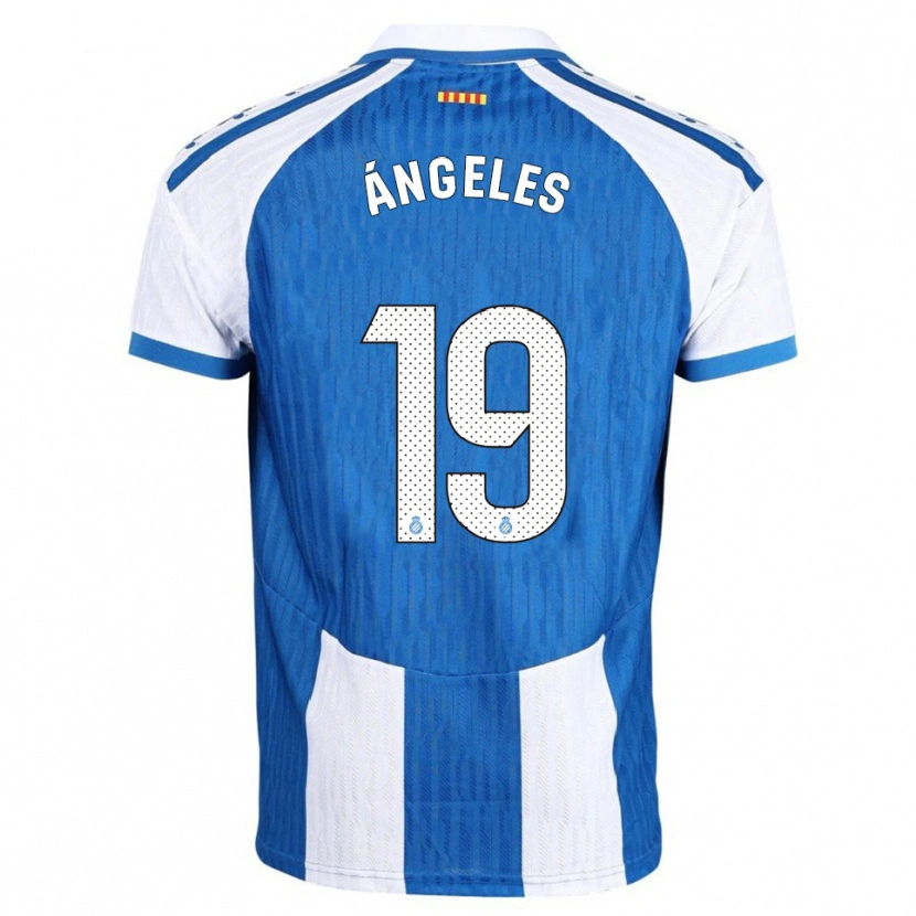 Danxen Män Ángeles Del Álamo Sánchez #19 Blå Vit Hemmatröja Matchtröjor 2025/26 Tröjor T-Tröja