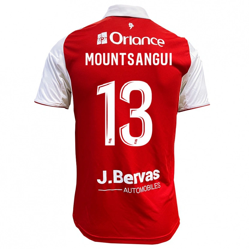 Danxen Män Warren Mountsangui #13 Röd Vit Hemmatröja Matchtröjor 2025/26 Tröjor T-Tröja