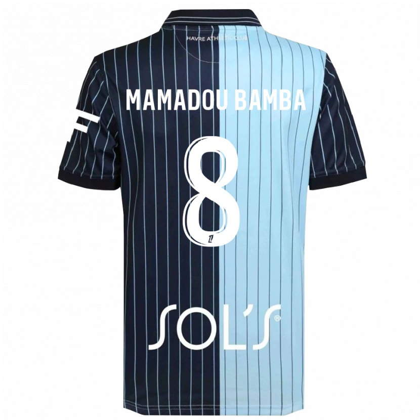 Danxen Män Ben Mamadou Bamba #8 Marinblå Himmelsblå Hemmatröja Matchtröjor 2025/26 Tröjor T-Tröja