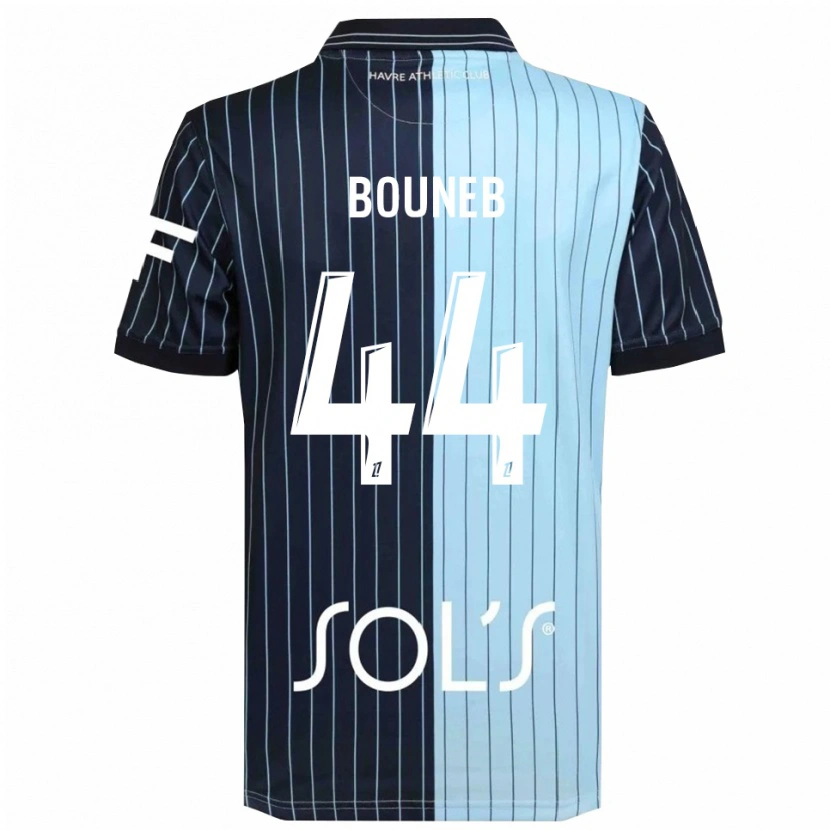 Danxen Män Ismaïl Bouneb #44 Marinblå Himmelsblå Hemmatröja Matchtröjor 2025/26 Tröjor T-Tröja