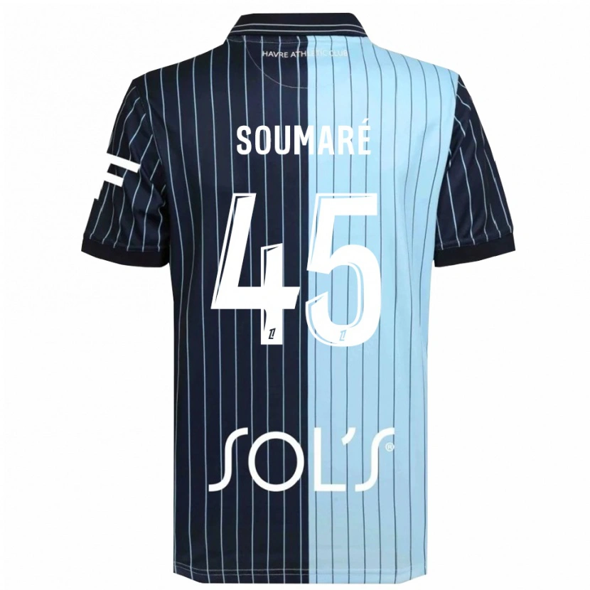 Danxen Män Issa Soumaré #45 Marinblå Himmelsblå Hemmatröja Matchtröjor 2025/26 Tröjor T-Tröja