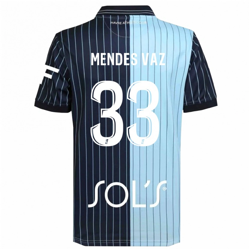 Danxen Män Hernâni Mendes Vaz #33 Marinblå Himmelsblå Hemmatröja Matchtröjor 2025/26 Tröjor T-Tröja
