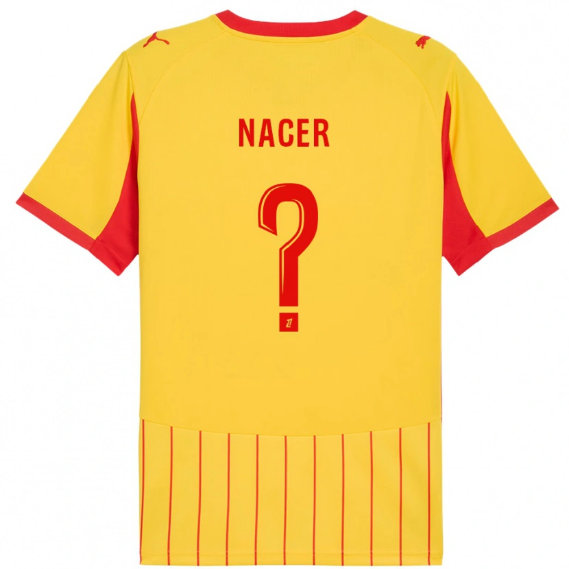 Danxen Män Myriem Nacer #0 Gul Röd Hemmatröja Matchtröjor 2025/26 Tröjor T-Tröja