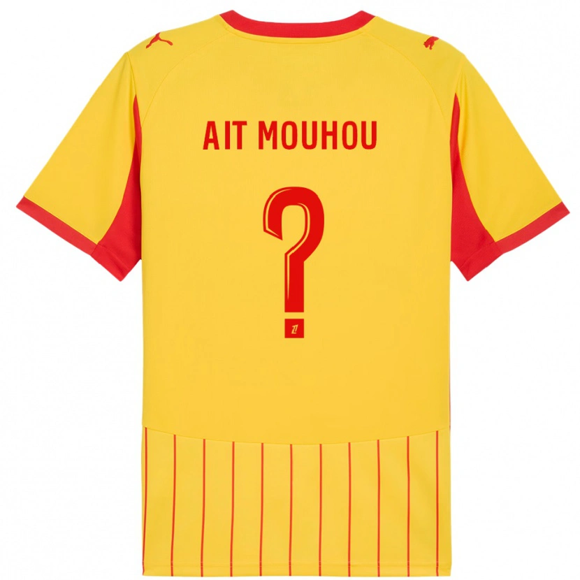 Danxen Män Nassim Ait Mouhou #0 Gul Röd Hemmatröja Matchtröjor 2025/26 Tröjor T-Tröja