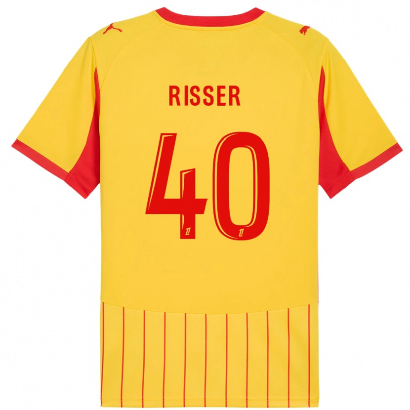 Danxen Män Robin Risser #40 Gul Röd Hemmatröja Matchtröjor 2025/26 Tröjor T-Tröja