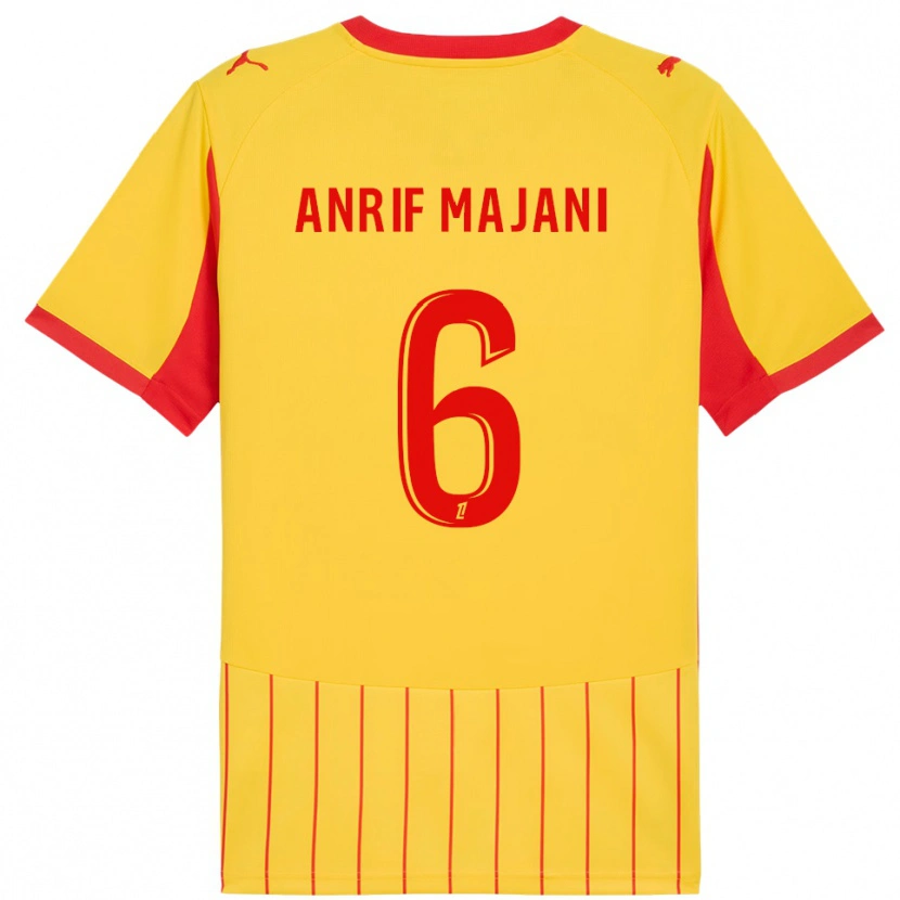 Danxen Män El Anrif Majani #6 Gul Röd Hemmatröja Matchtröjor 2025/26 Tröjor T-Tröja