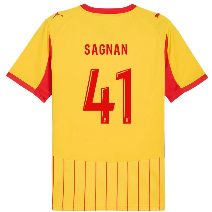Danxen Män Souleymane Sagnan #41 Gul Röd Hemmatröja Matchtröjor 2025/26 Tröjor T-Tröja