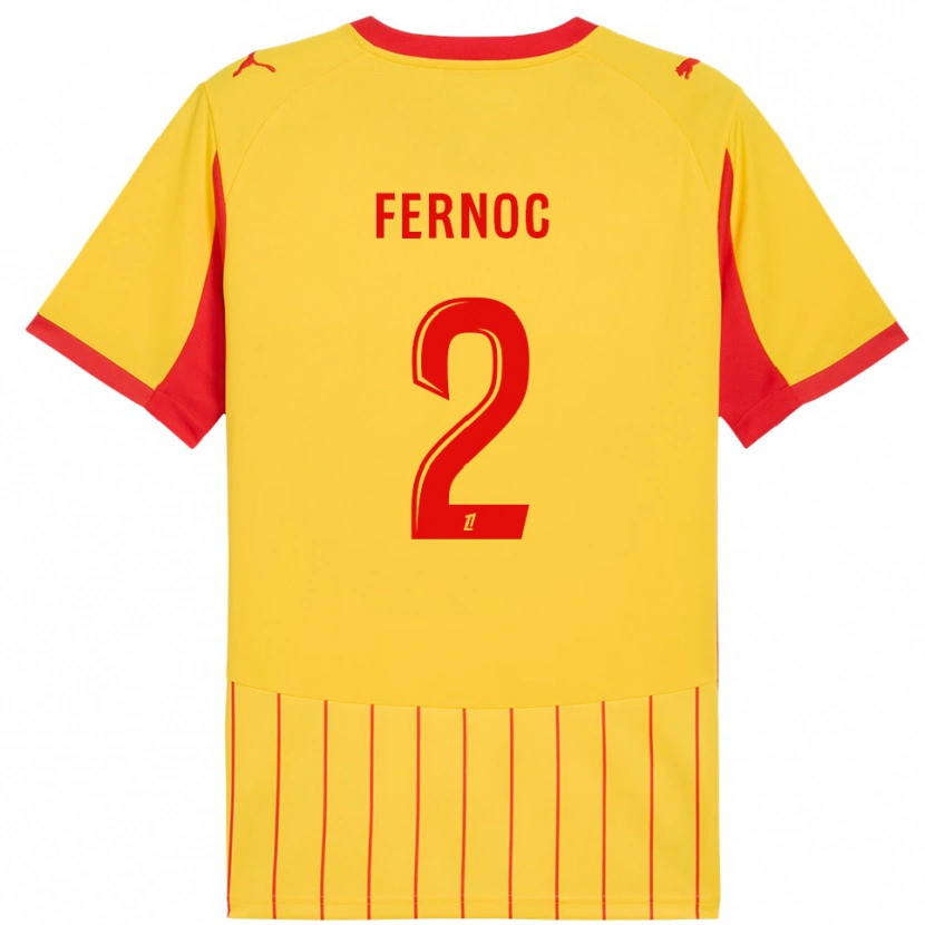 Danxen Män Djulian Fernoc #2 Gul Röd Hemmatröja Matchtröjor 2025/26 Tröjor T-Tröja
