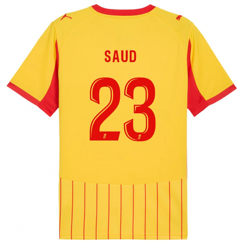 Danxen Män Saud Abdulhamid #23 Gul Röd Hemmatröja Matchtröjor 2025/26 Tröjor T-Tröja