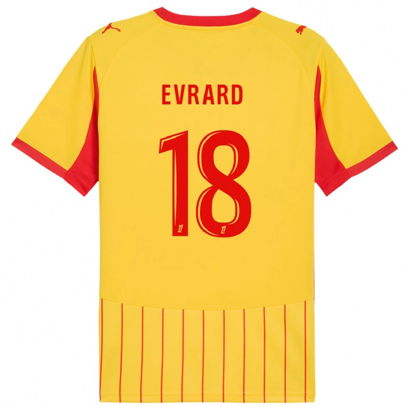 Danxen Män Julia Evrard #18 Gul Röd Hemmatröja Matchtröjor 2025/26 Tröjor T-Tröja