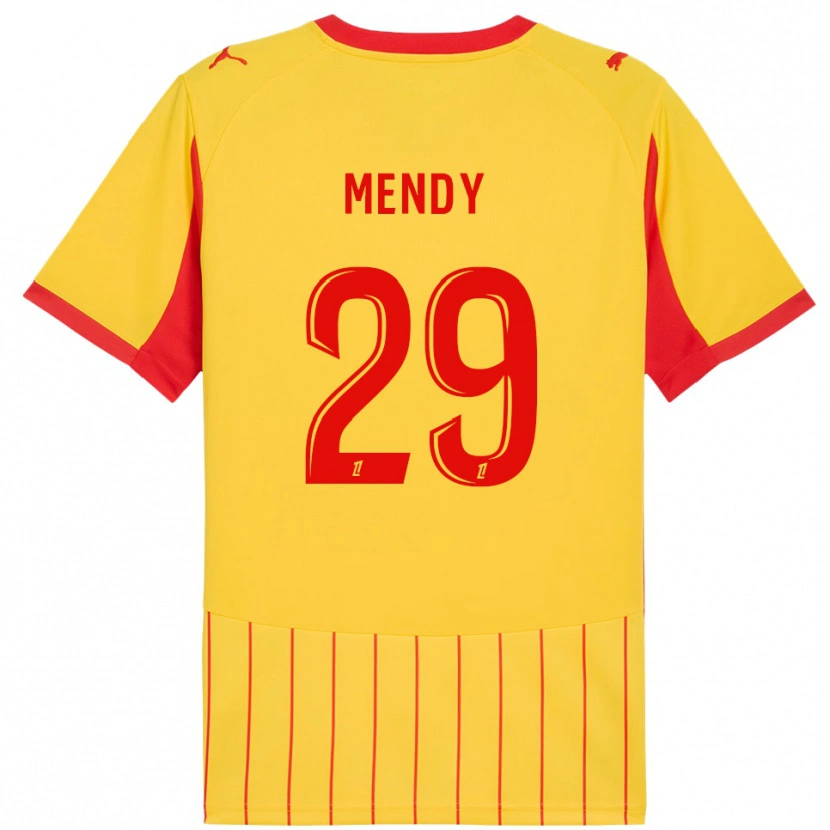 Danxen Män Noëlie Mendy #29 Gul Röd Hemmatröja Matchtröjor 2025/26 Tröjor T-Tröja