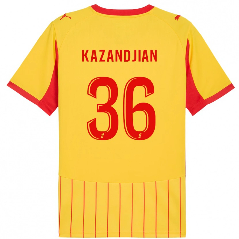 Danxen Män Lara Kazandjian #36 Gul Röd Hemmatröja Matchtröjor 2025/26 Tröjor T-Tröja